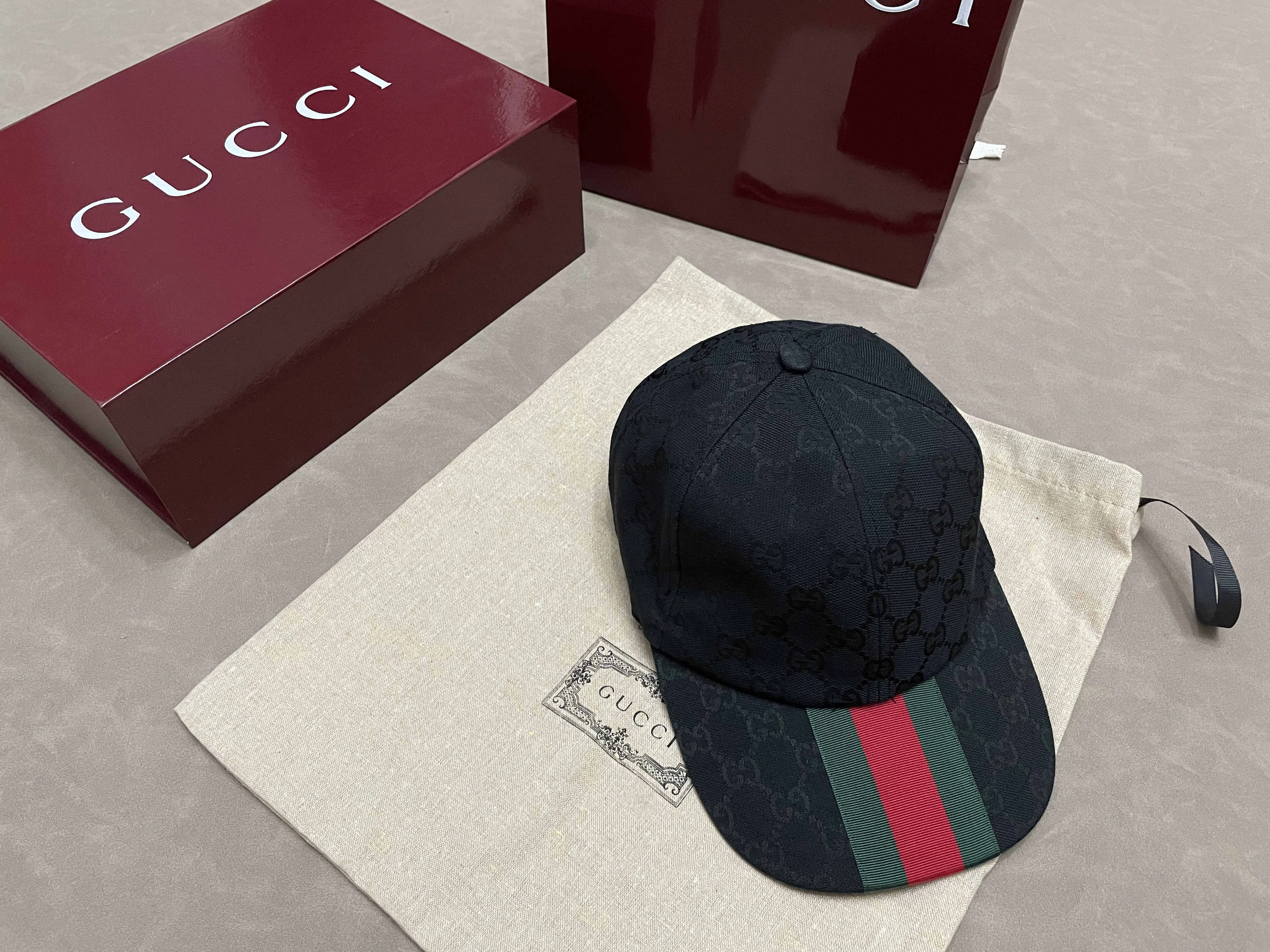 Gucci GG Canvas Baseball Hat with Web