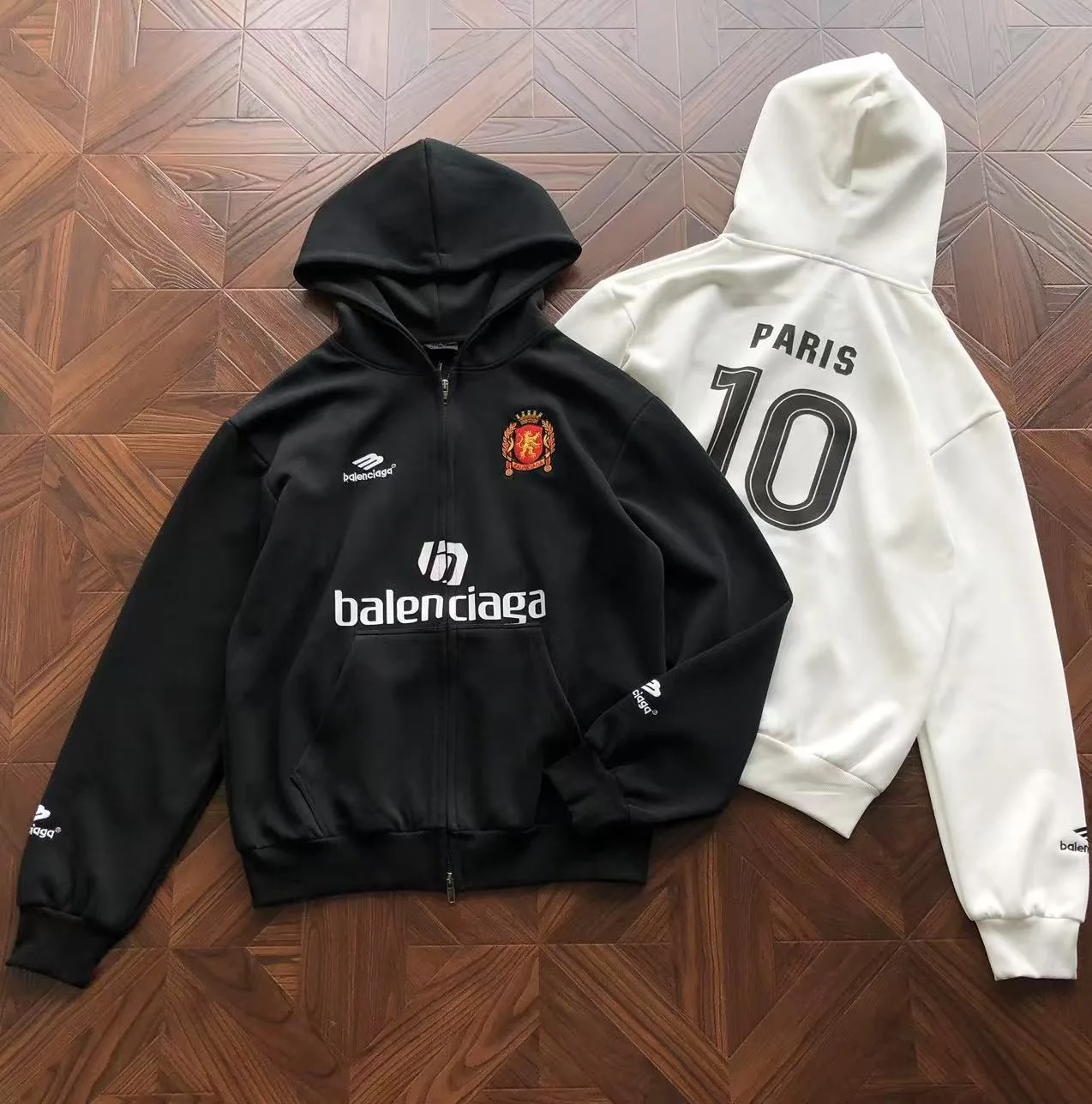 Balenciaga Football Zip-Up Hoodie