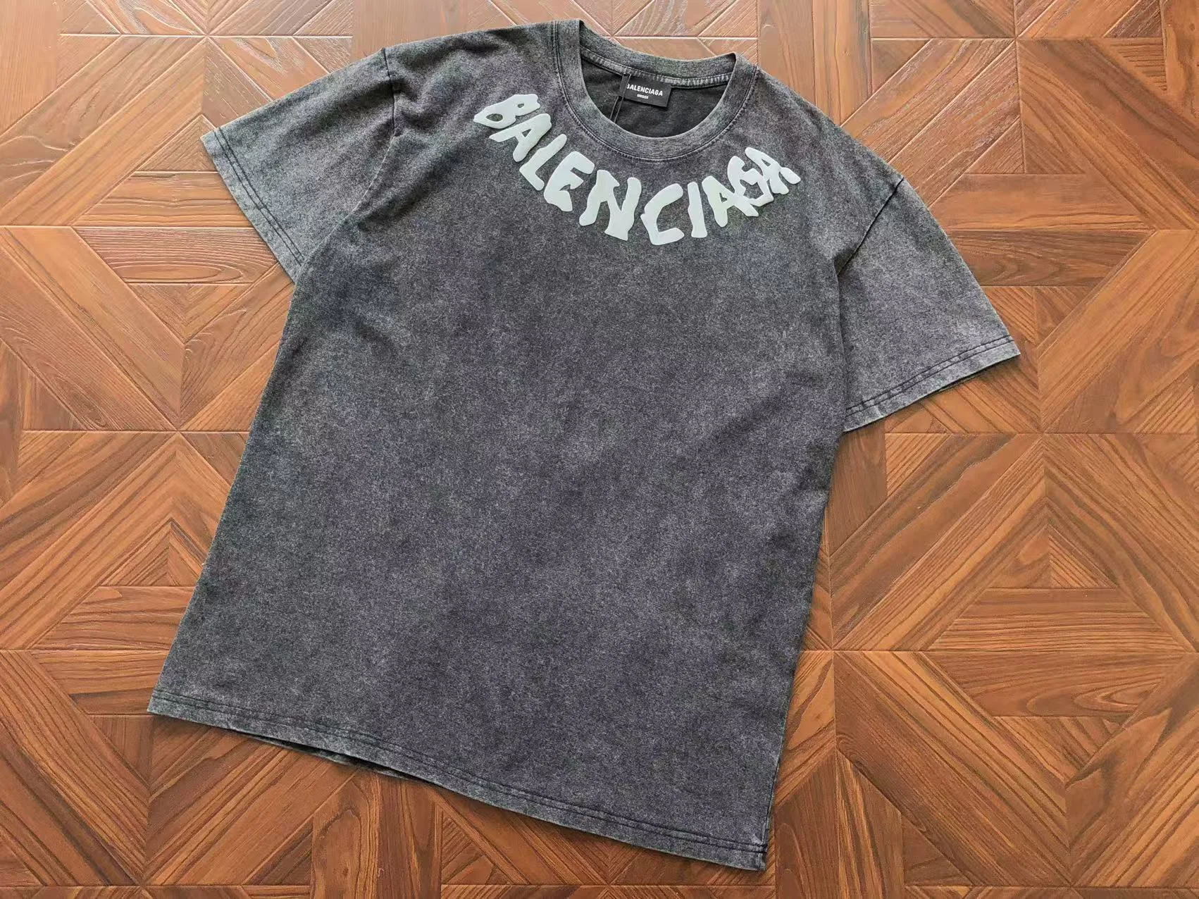 Balenciaga Curved Logo Washed T-shirt