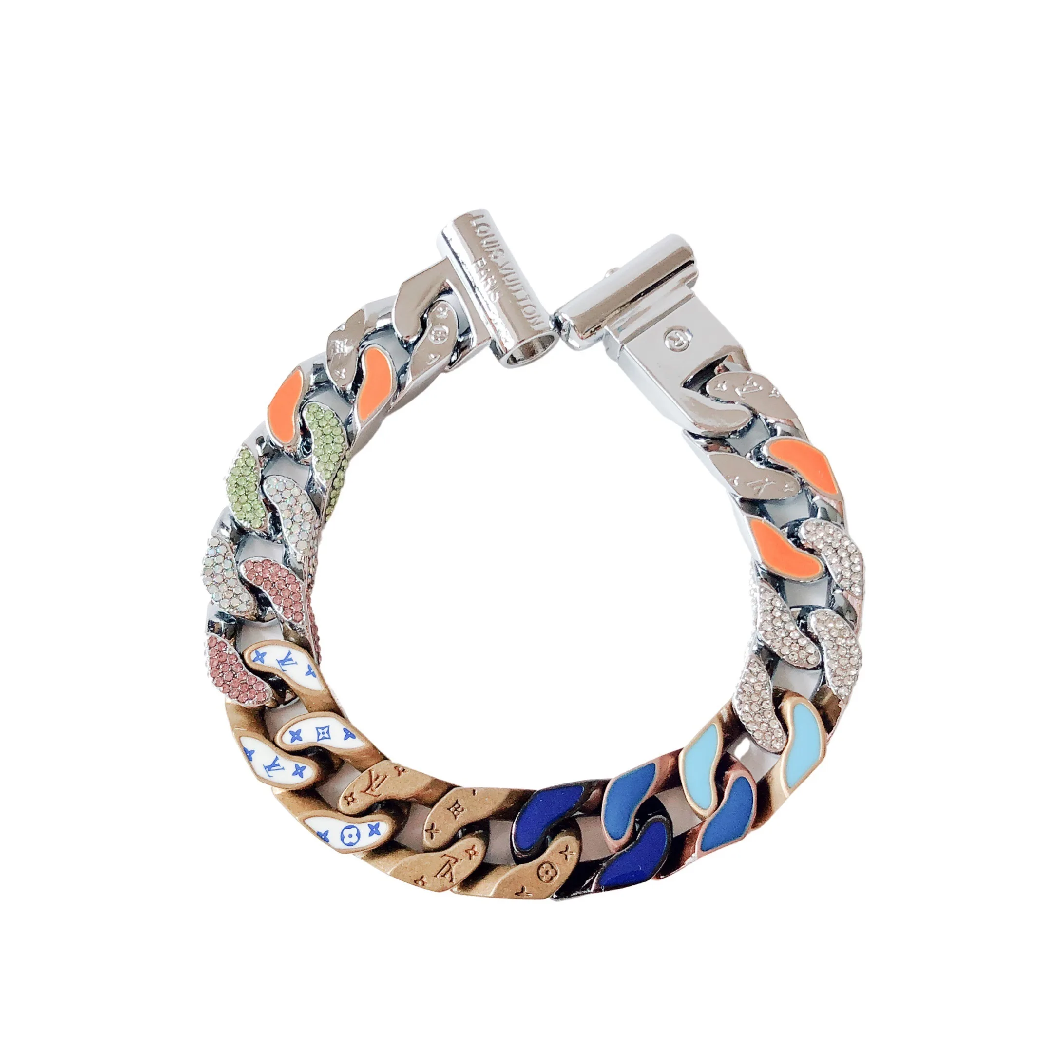 Monogram Chain Links Bracelet - Multicolor 22CM