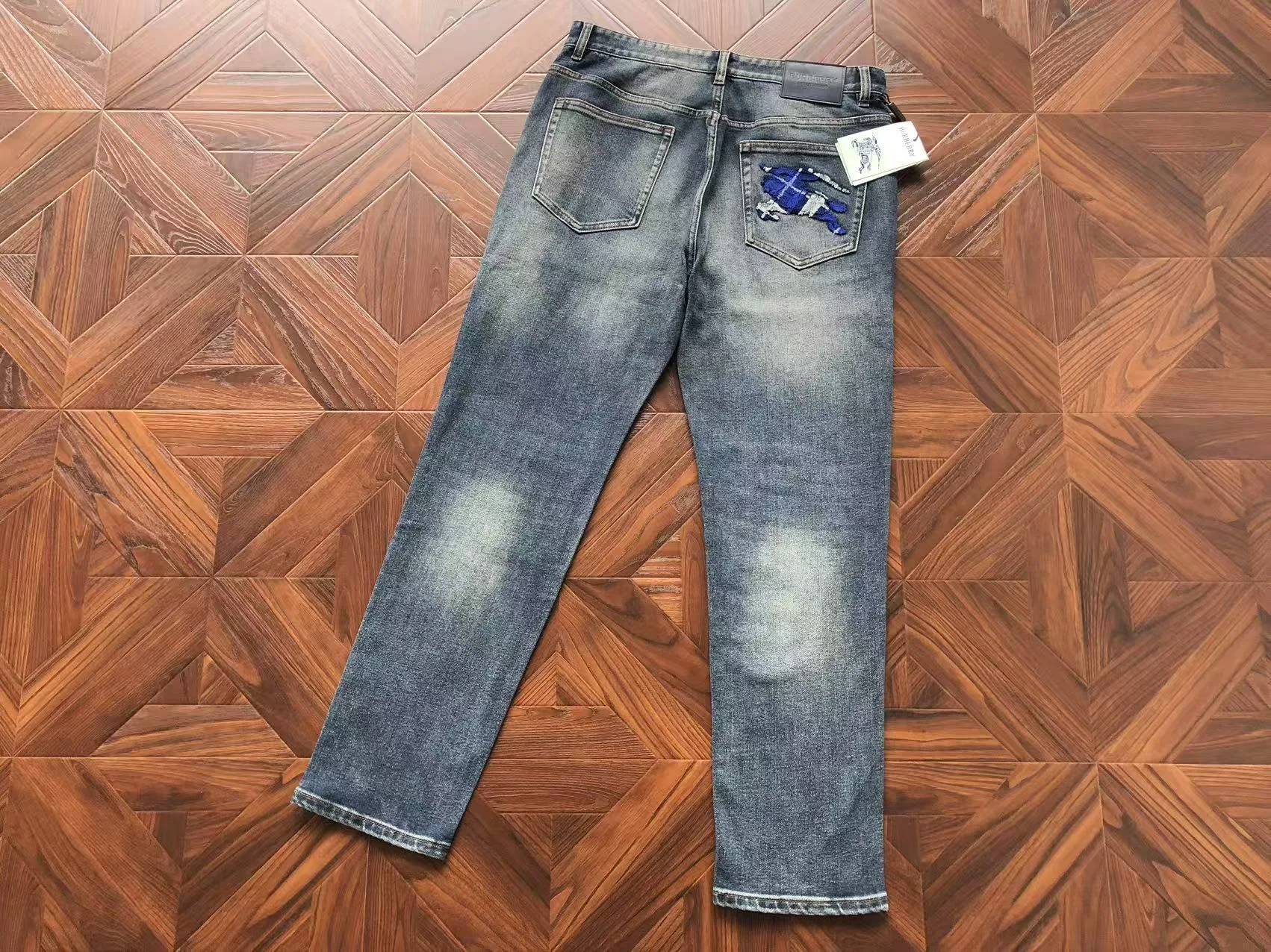 Burberry Stag Motif Straight Leg Jeans