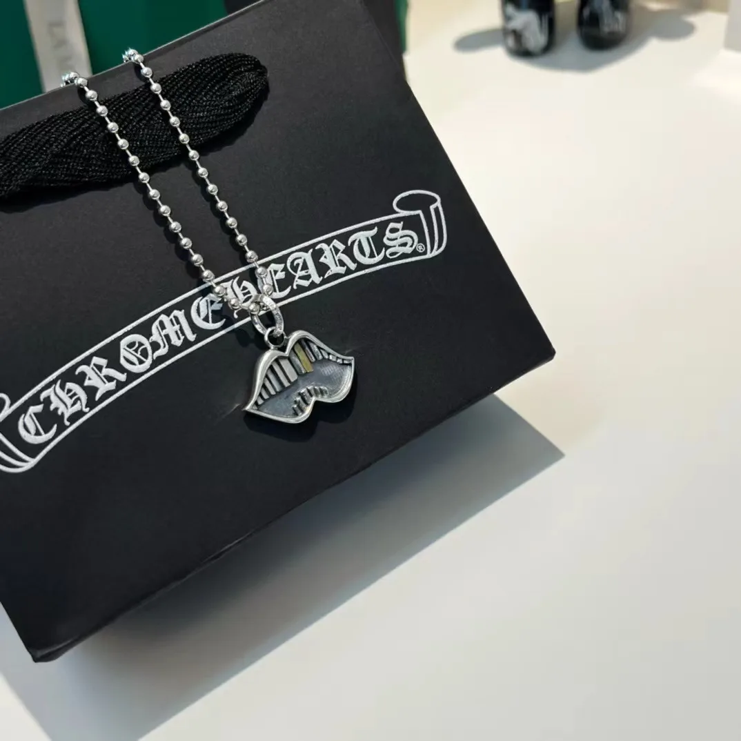 Chrome Hearts Lips Pendant Necklace 65CM