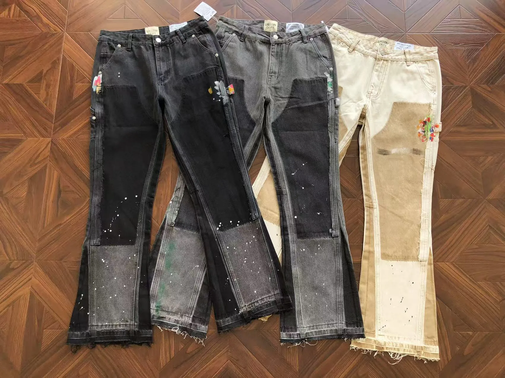 Gallery Dept. Flare Patchwork Carpenter Pants