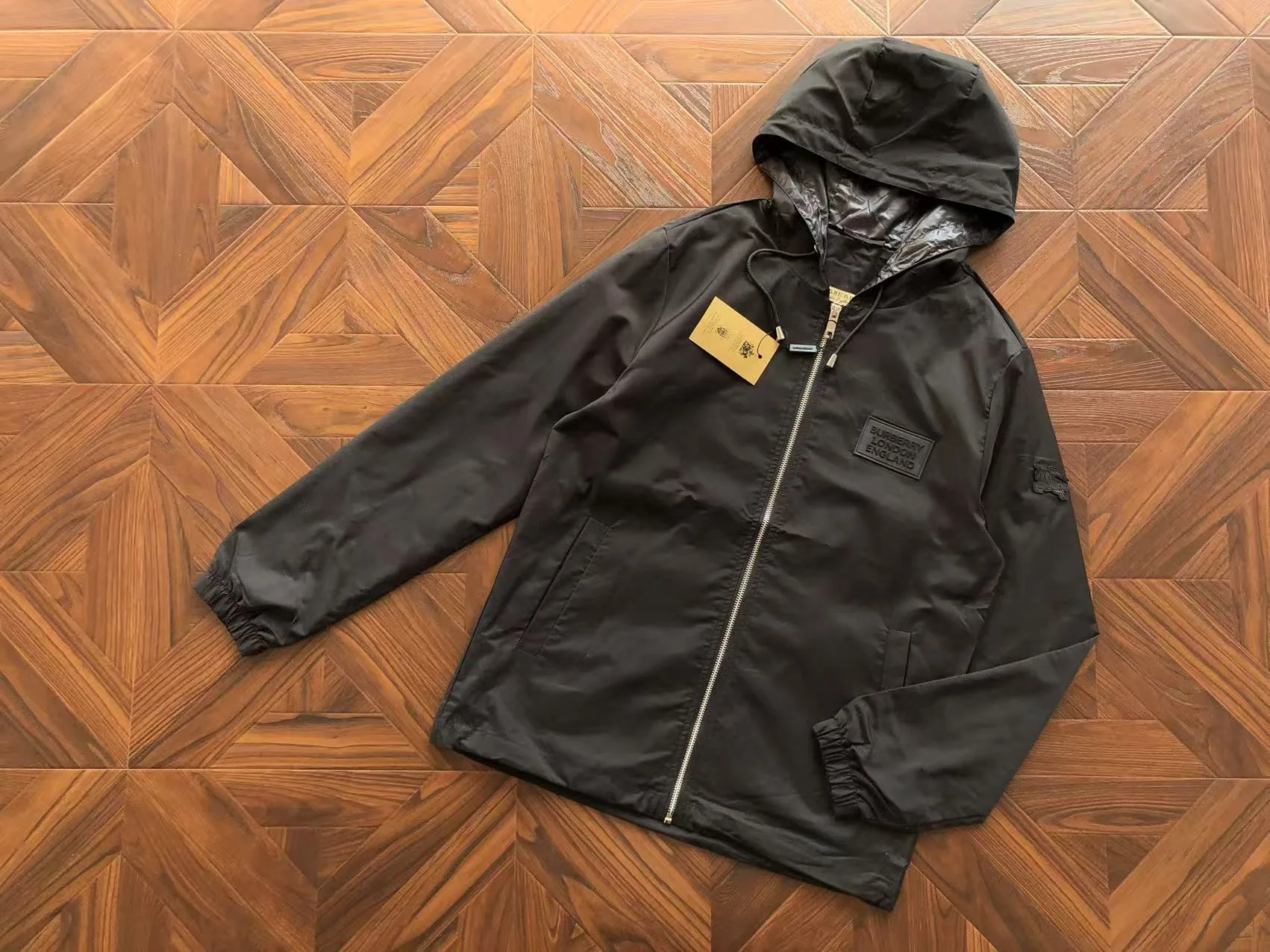Burberry London England Patch Hooded Jacket
